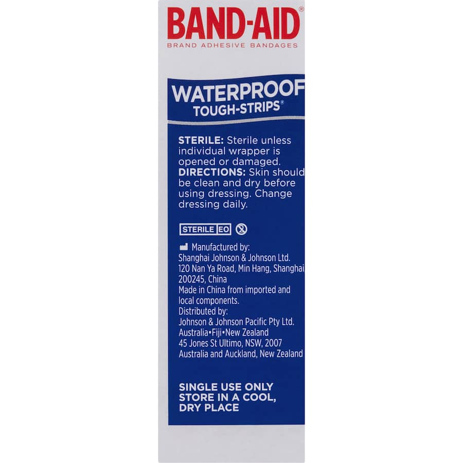 Band Aid Plasters Tough Strips Waterproof 20pack
