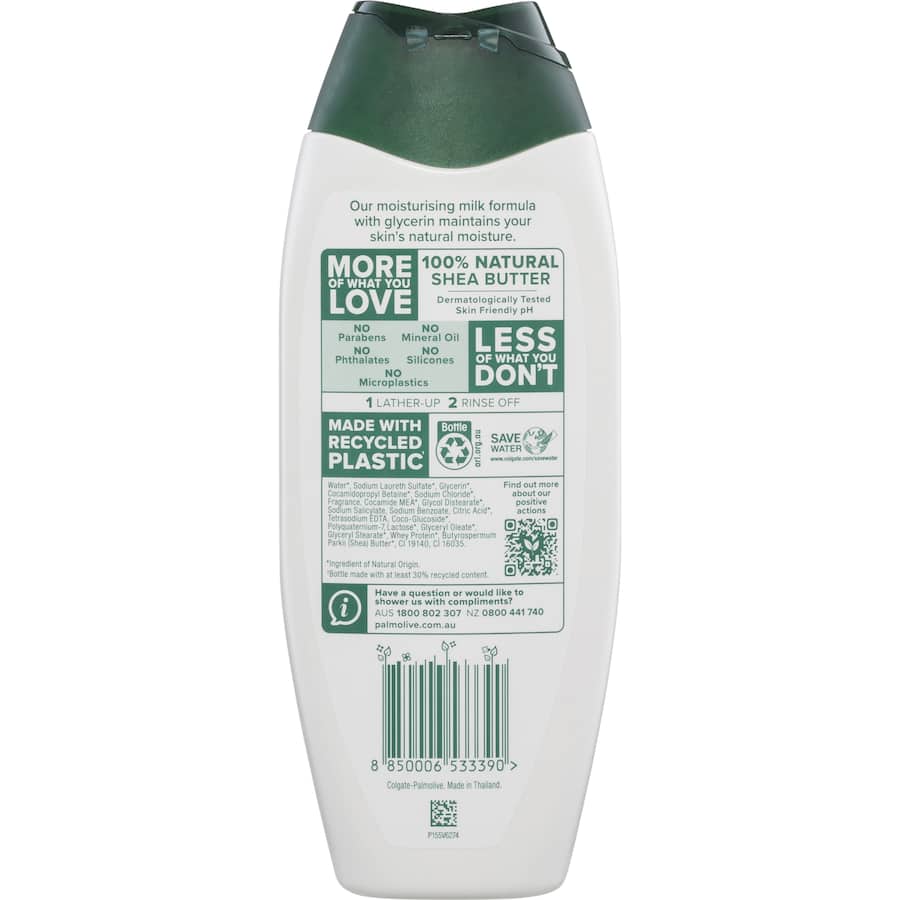 Palmolive Naturals Body Wash Shea Butter Moisturising Milk Bottle 500mL