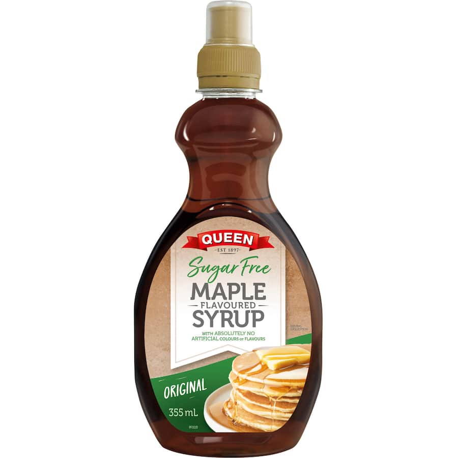 Queen Maple Syrup Flavoured Sugar Free Squeeze bottle 355mL