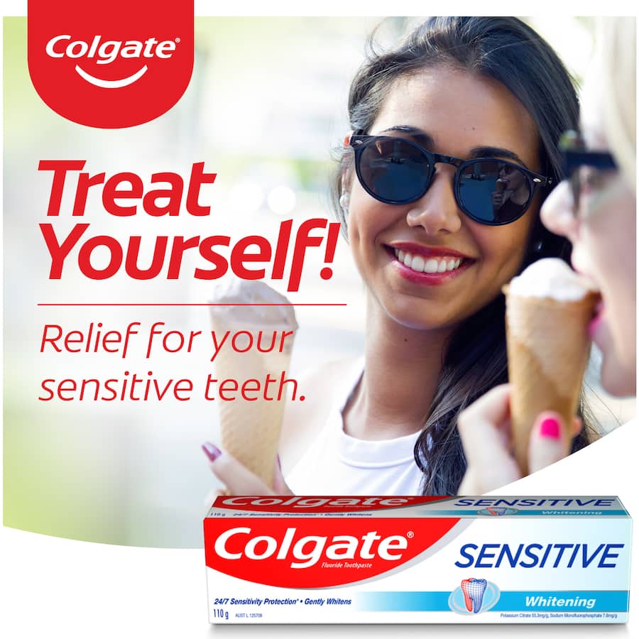 Colgate Sensitive Toothpaste Teeth Whitening Tube 110g