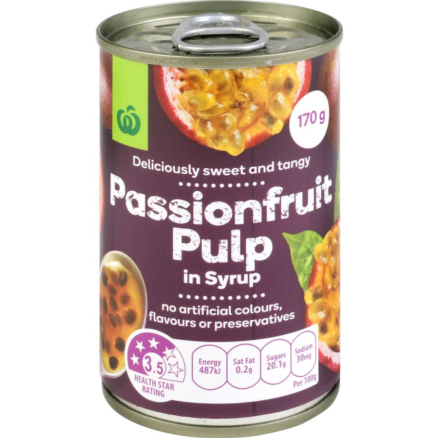 Woolworths Passionfruit Pulp In Syrup Can 170g