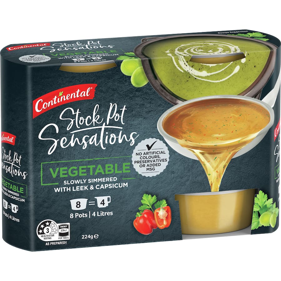 Continental Vegetable Stock Pot Concentrate 8 X 28g 8pack