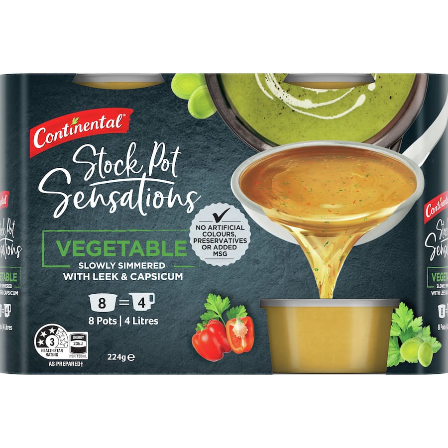 Continental Vegetable Stock Pot Concentrate 8 X 28g 8pack