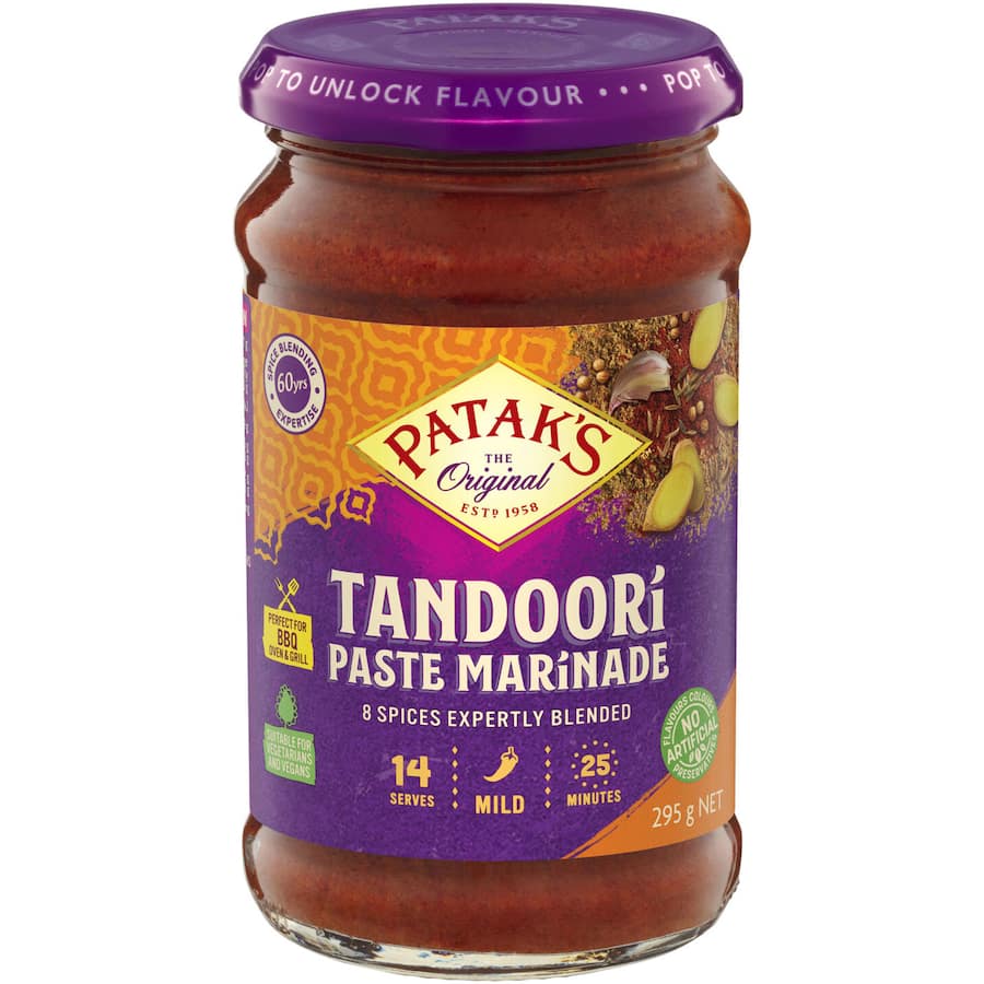 Pataks Curry Paste Tandoori Marinade Mild Jar 295g