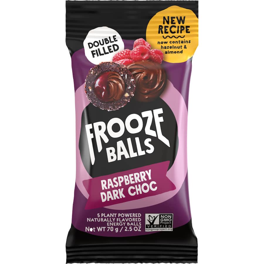 Frooze Balls Snack Balls Raspberry Dark Choc 70g