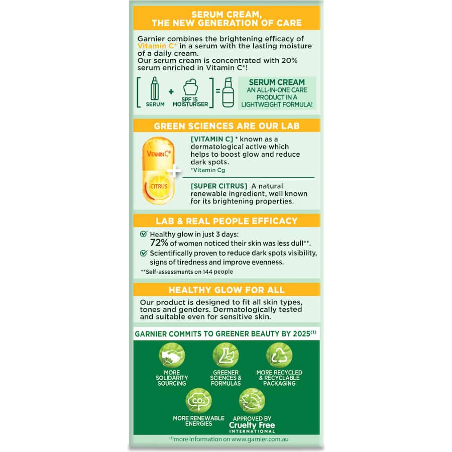 Garnier Skin Active Serum Cream Vitamin C 50mL