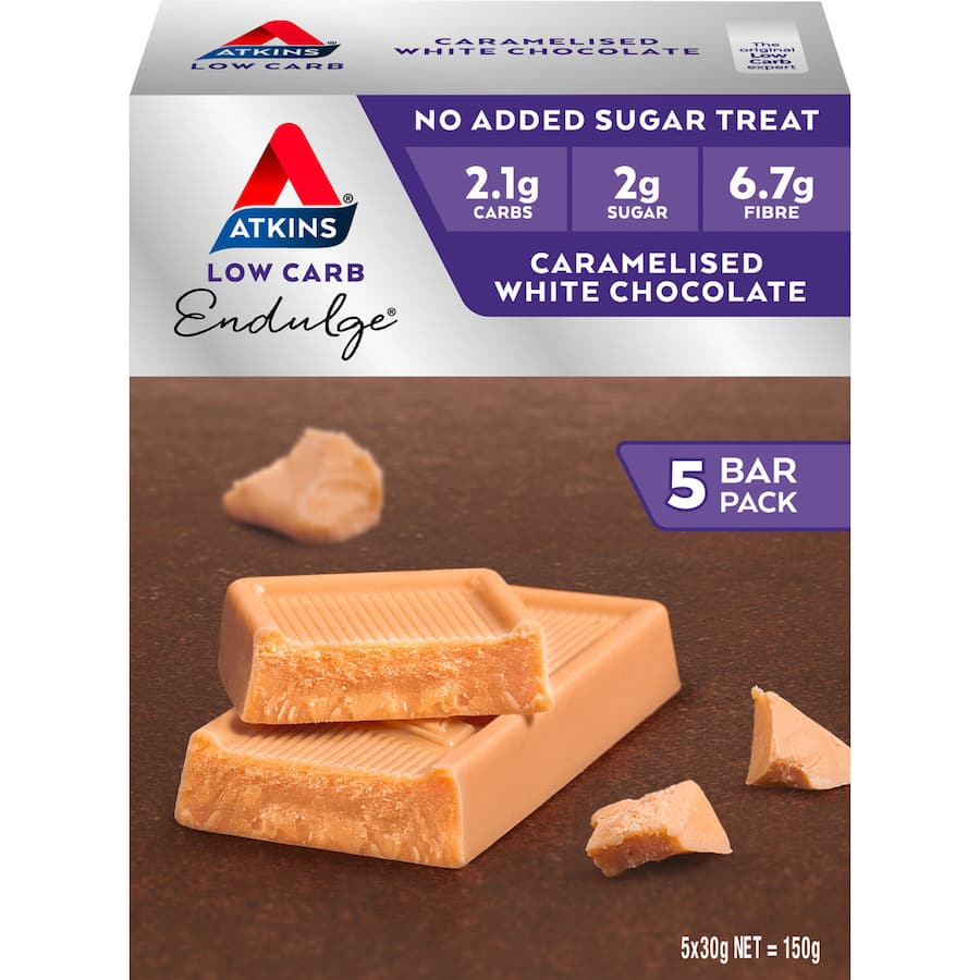 Atkins Endulge Chocolate Snack White Chocolate Low Carb 5x30g