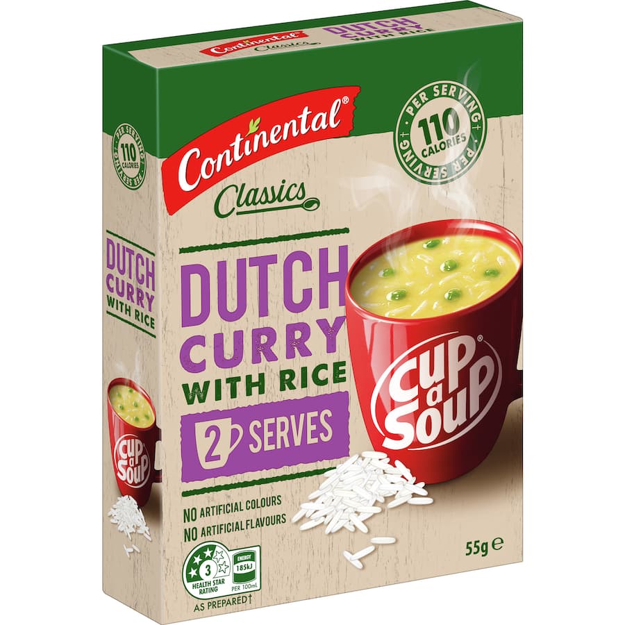Continental Classics Cup A Soup Dutch Curry With Rice Pack 55g