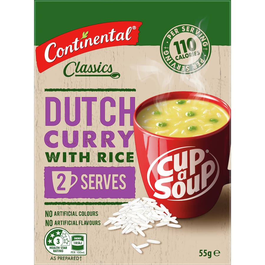 Continental Classics Cup A Soup Dutch Curry With Rice Pack 55g