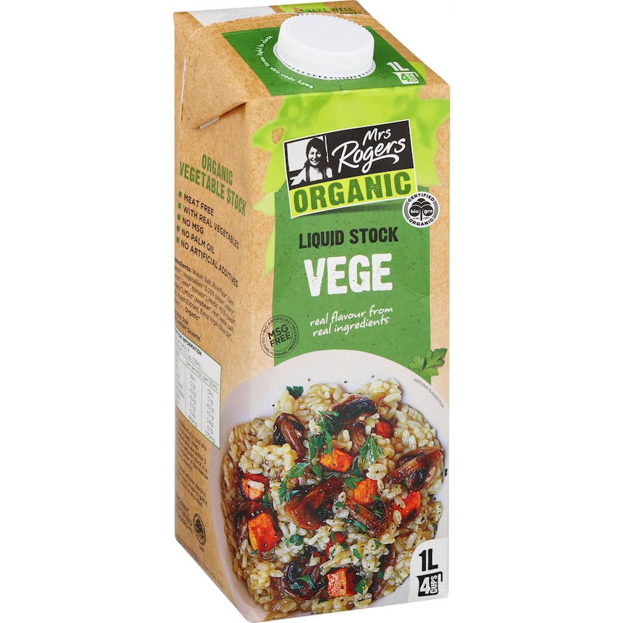 Mrs Rogers Organic Vegetable Stock Liquid 1L