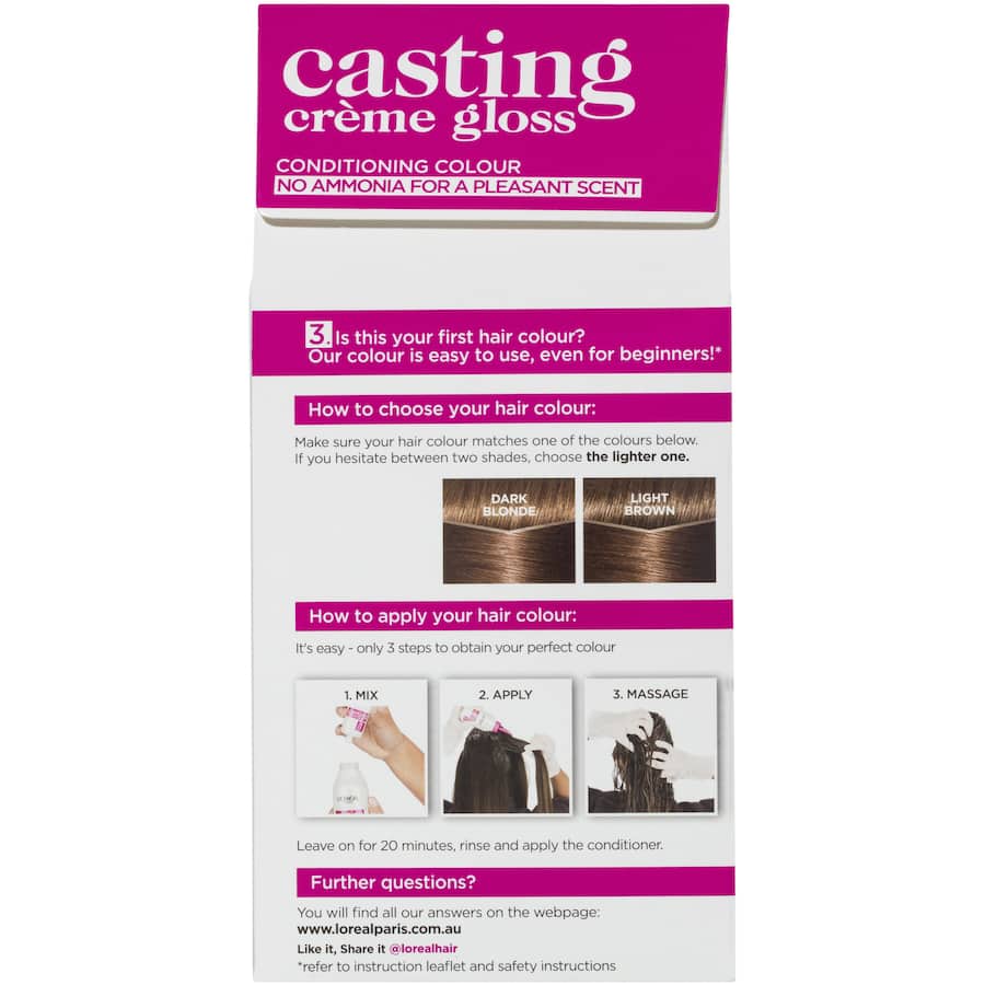 L'oreal Paris Casting Hair Colour Creme Gloss Light Brown 600 1pack