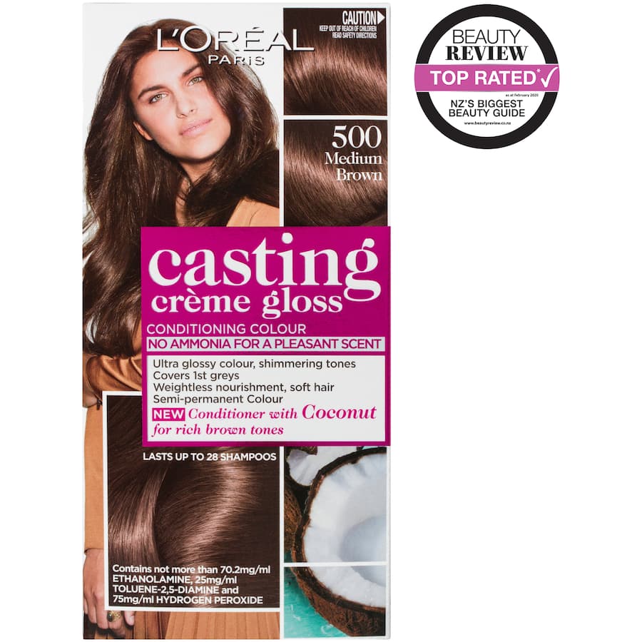 L'oreal Paris Casting Hair Colour Creme Gloss Medium Brown 500 1pack