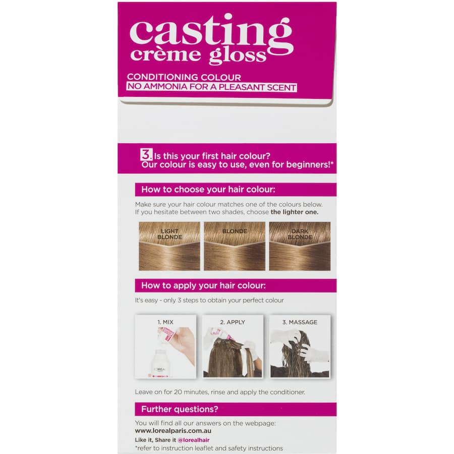 L'oreal Paris Casting Hair Colour Creme Gloss Dark Blonde 700 1pack