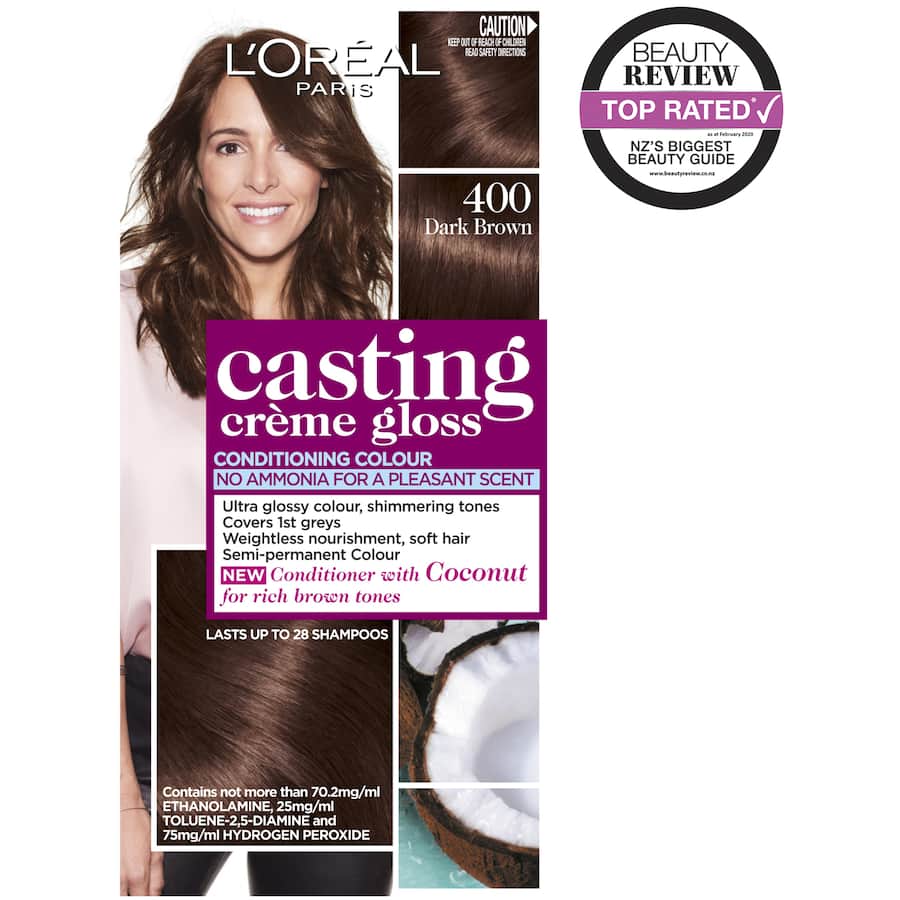 L'oreal Paris Casting Hair Colour Creme Gloss Dark Brown 400 1pack