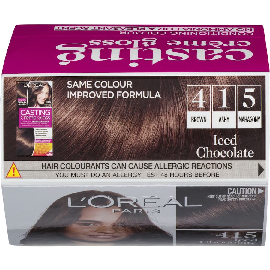 L'oreal Paris Casting Hair Colour Creme Gloss Iced Choc 415 1pack