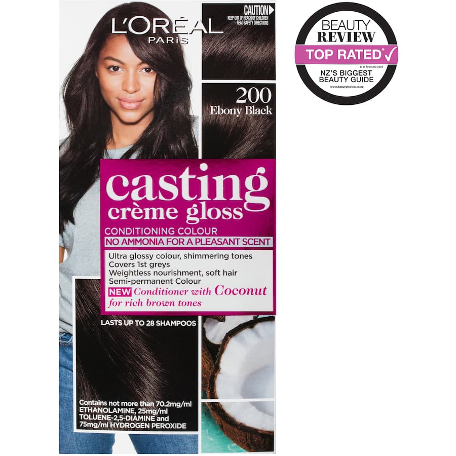 L'oreal Paris Casting Hair Colour Creme Gloss Ebony Black 200 1pack