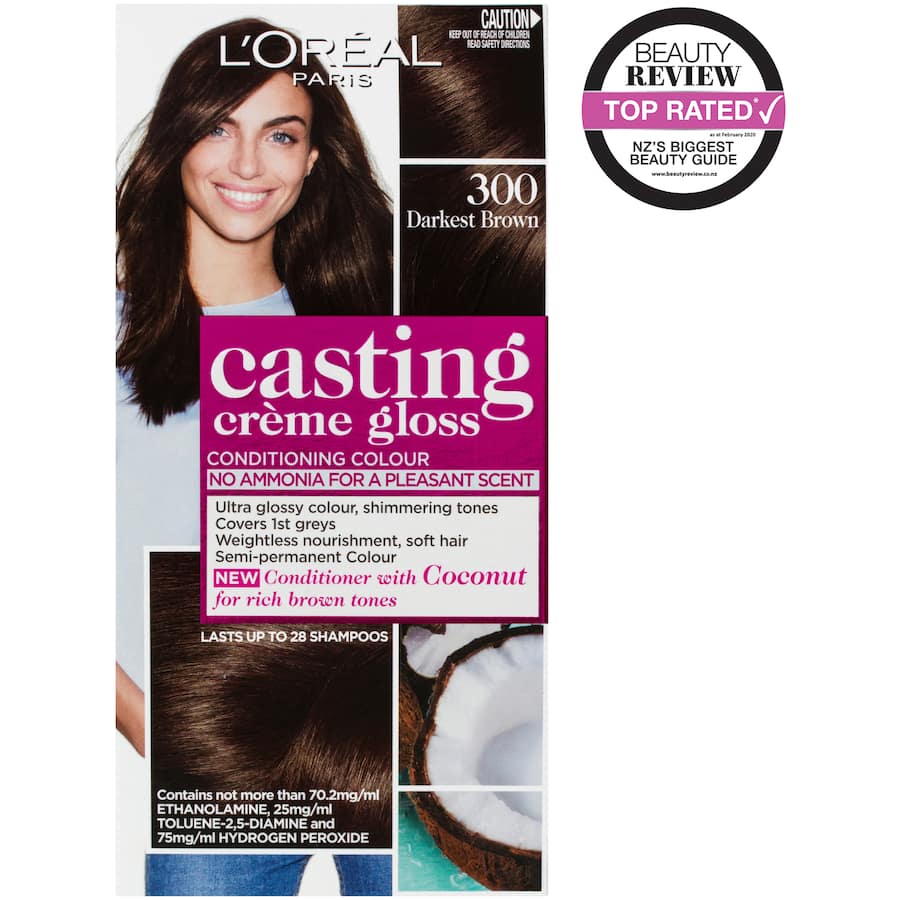 L'oreal Paris Casting Hair Colour Creme Gloss Darkest Brown 300 1pack