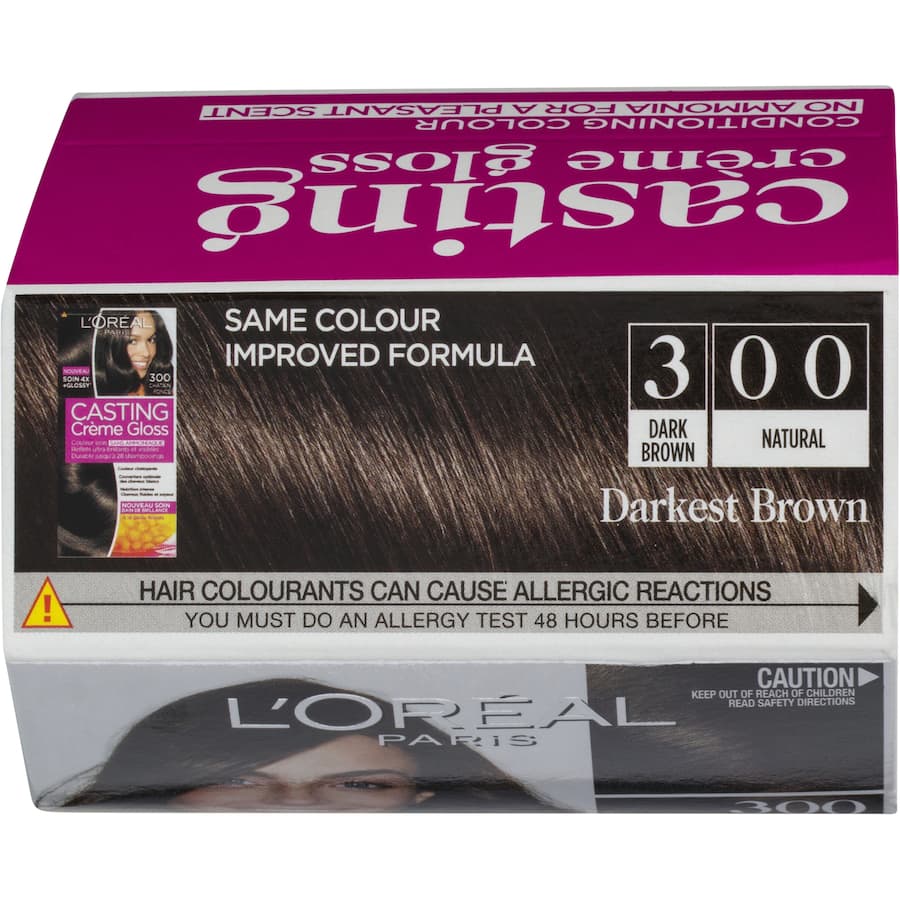 L'oreal Paris Casting Hair Colour Creme Gloss Darkest Brown 300 1pack