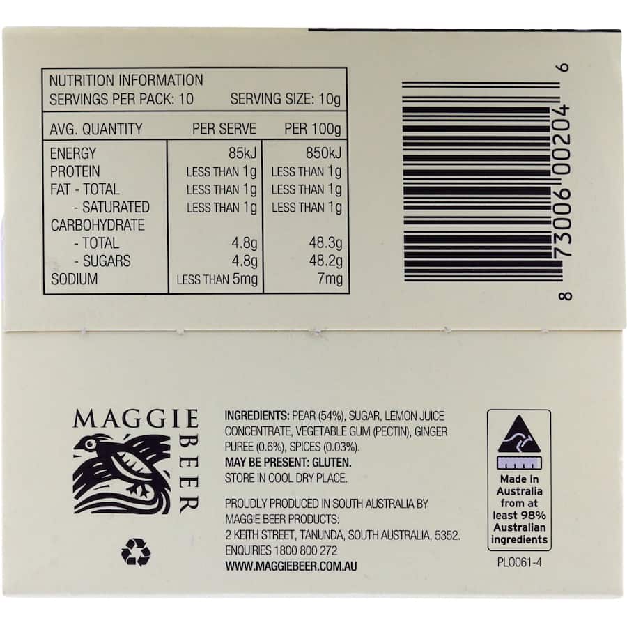 Maggie Beer Fruit Paste Spiced Pear 100g