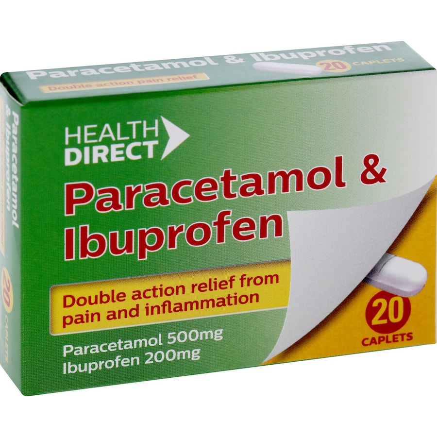 Health Direct Paracetamol 500mg & Ibuprofen 200mg Tablets 20pack