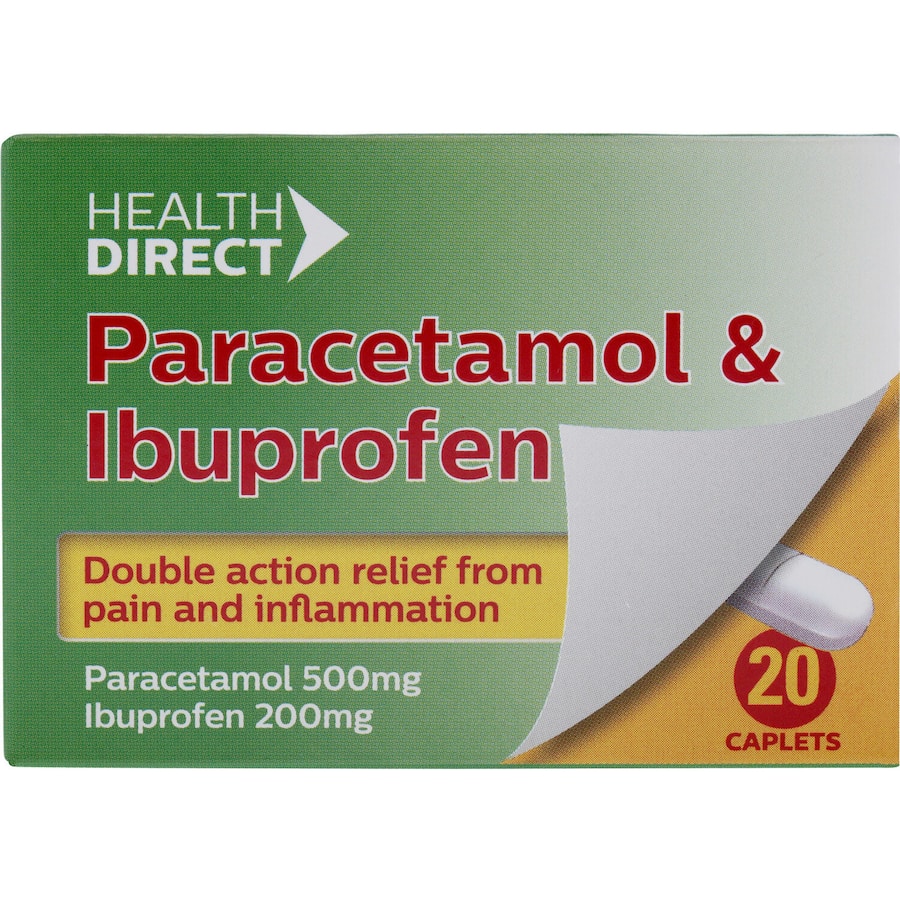 Health Direct Paracetamol 500mg & Ibuprofen 200mg Tablets 20pack