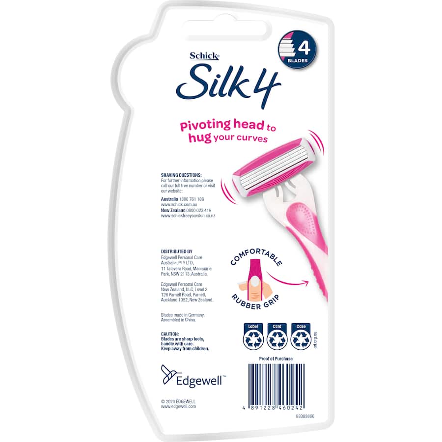 Schick Silk 4 Disposable Razor Aloe & Vitamin E 3pack