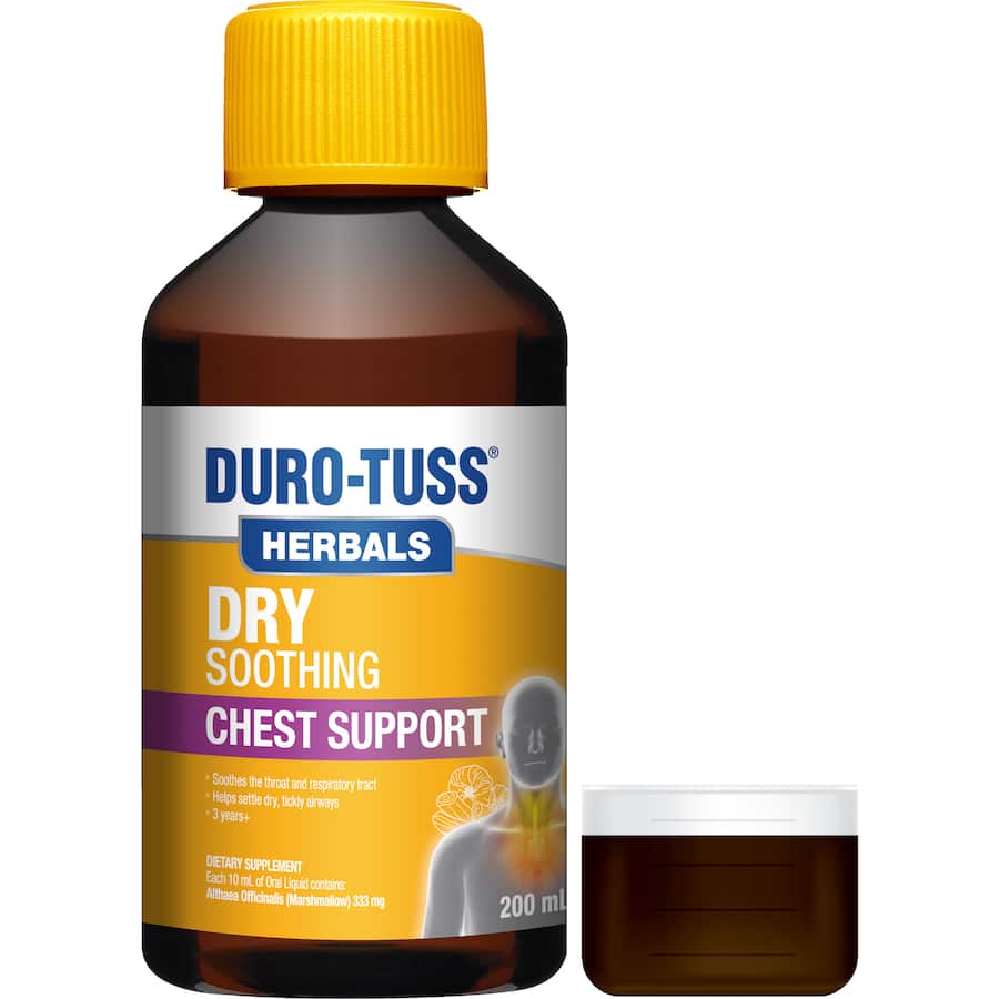 Duro-tuss Herbals Dry Soothing Chest Support Liquid 200mL