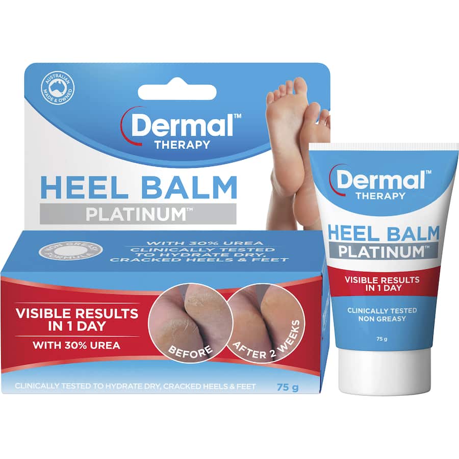 Dermal Therapy Foot Care Heel Balm Platinum 75g