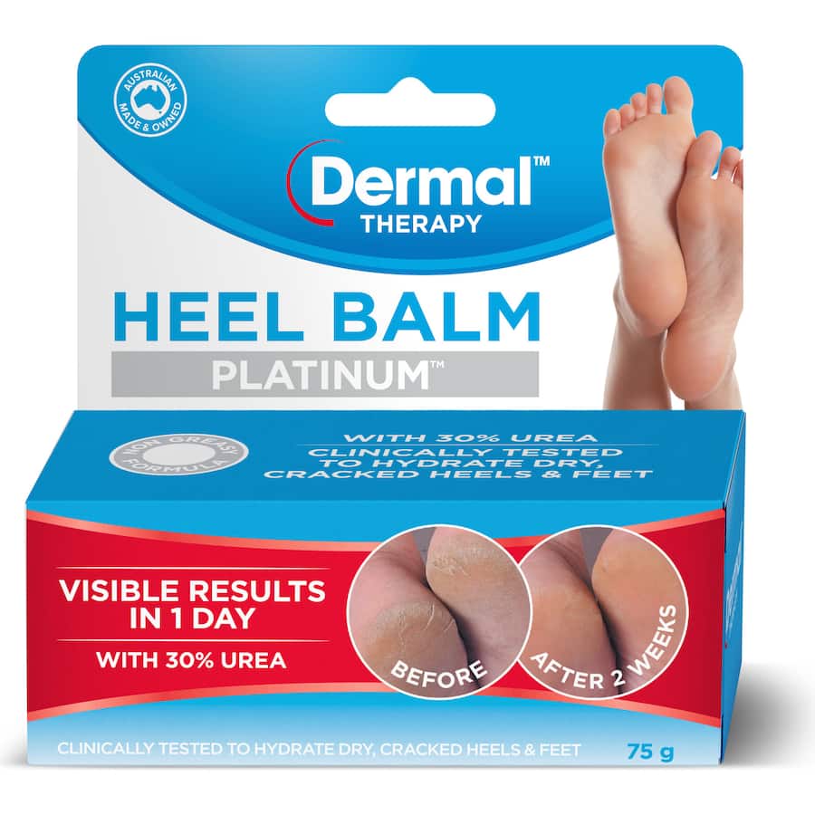 Dermal Therapy Foot Care Heel Balm Platinum 75g