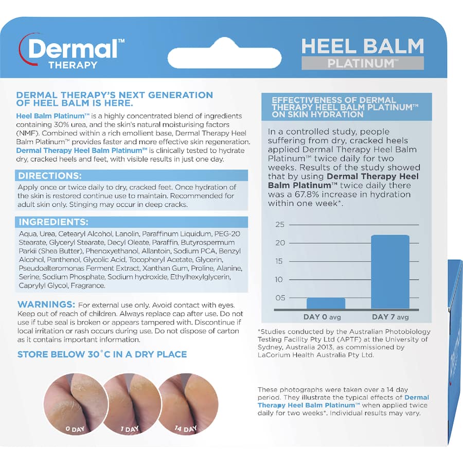 Dermal Therapy Foot Care Heel Balm Platinum 75g