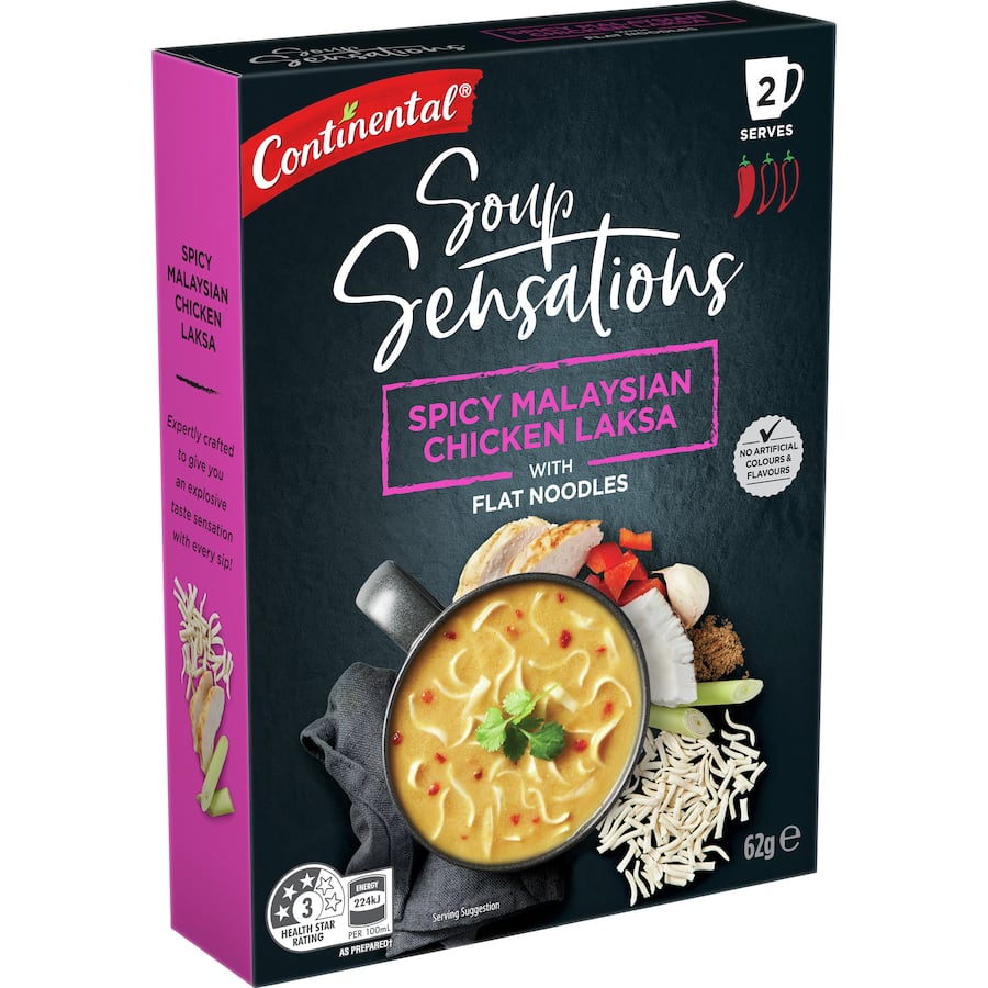 Continental Soup Sensations Chicken Laksa Spicy Malaysian 62g