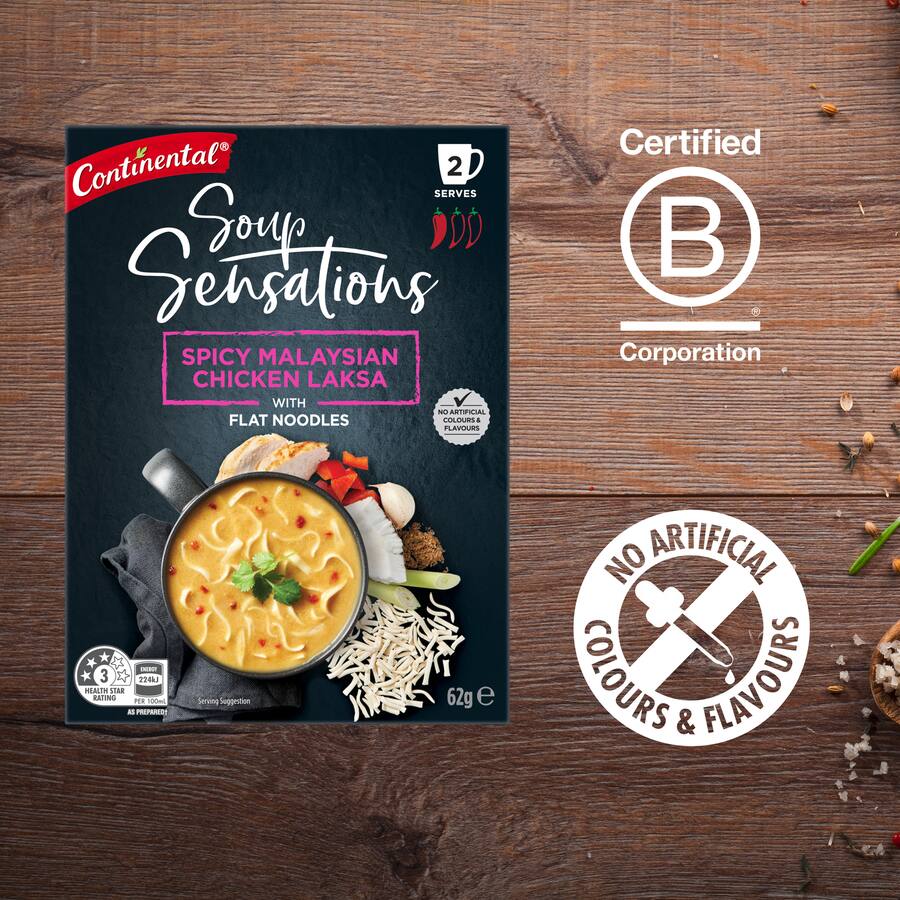 Continental Soup Sensations Chicken Laksa Spicy Malaysian 62g
