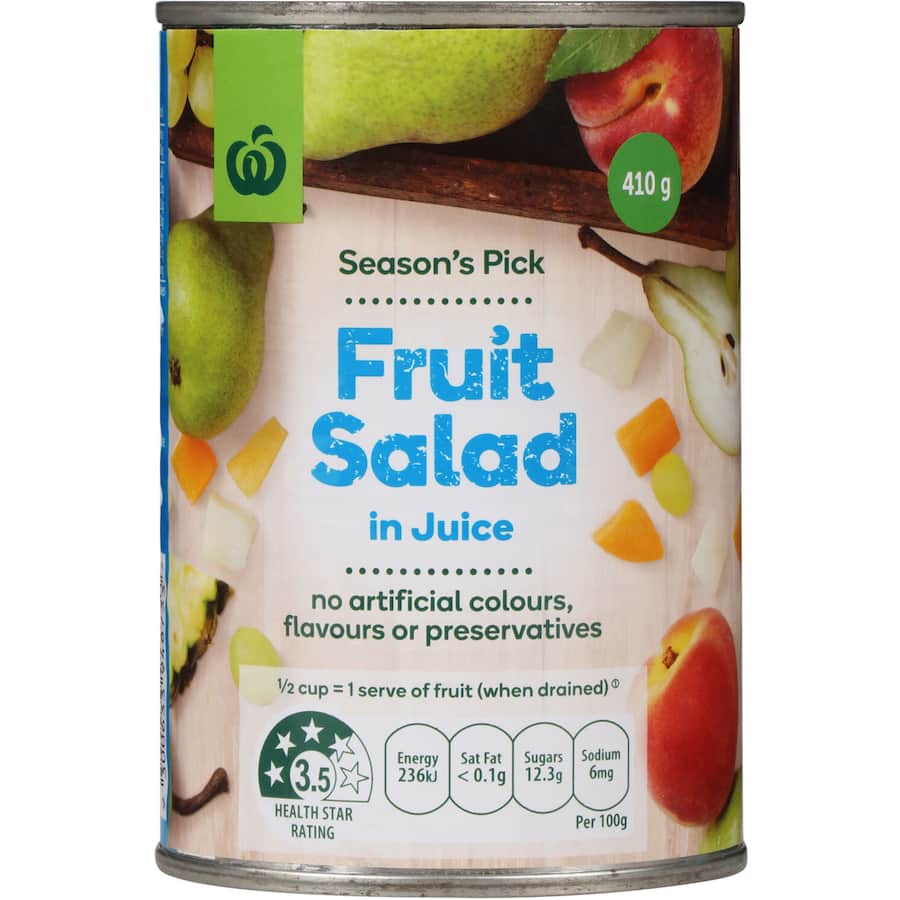 Woolworths Fruit Salad In Juice Can 410g