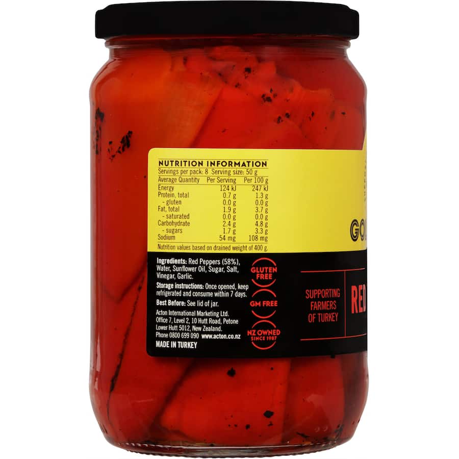 Golden Sun Peppers Red Roasted Gluten Free 680g