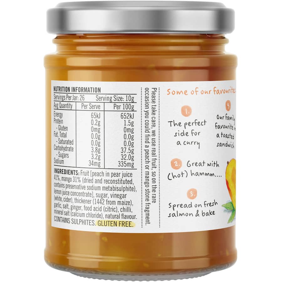 Barkers Chutney Mango & Peach 260g