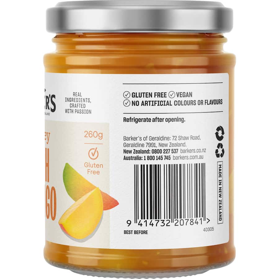 Barkers Chutney Mango & Peach 260g