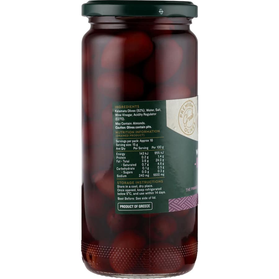Delmaine Olives Jumbo Kalamata 485g