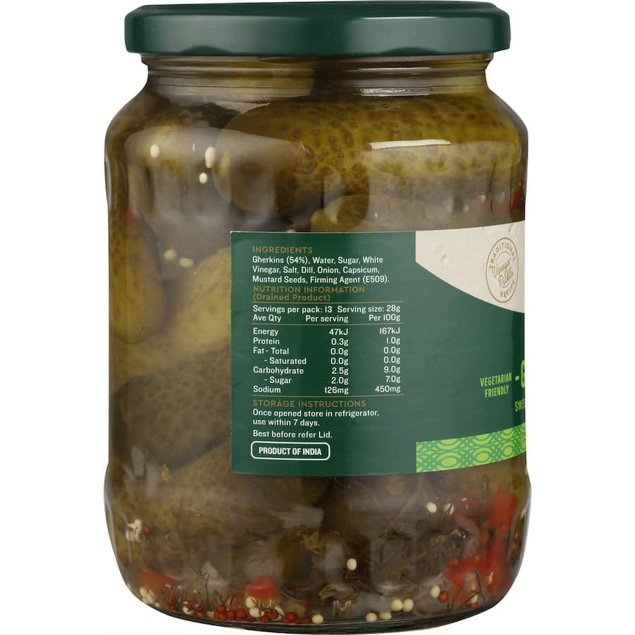 Delmaine Gherkins Whole Jar 670g