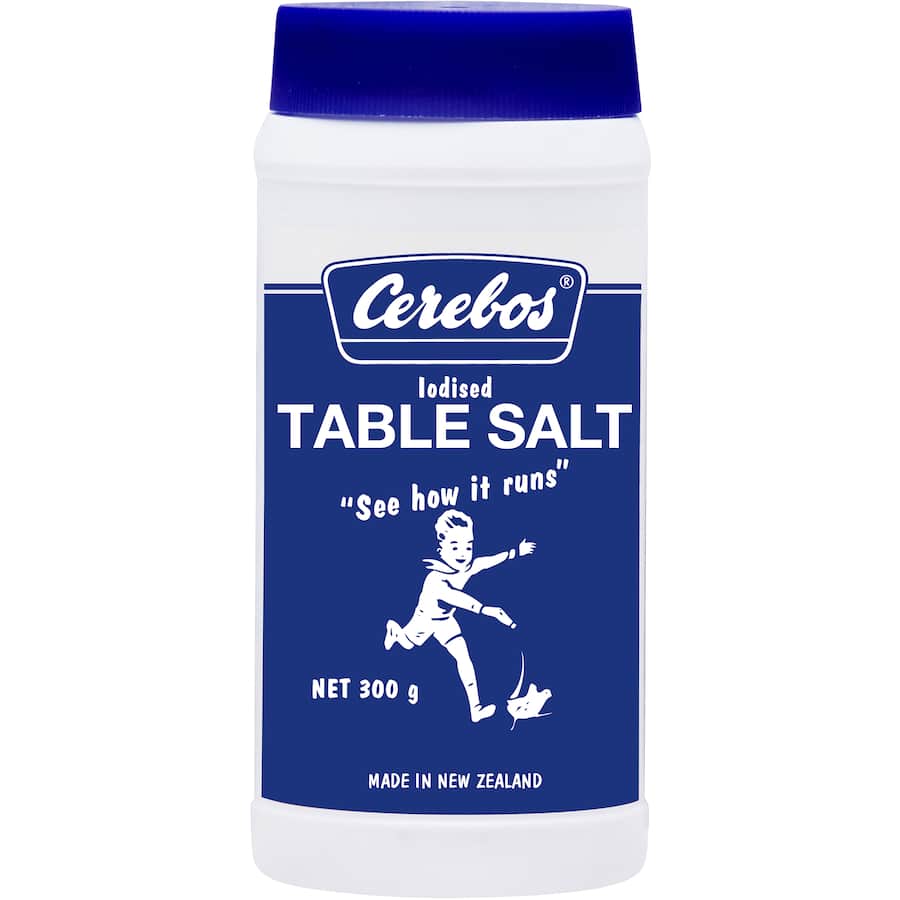 Cerebos Salt Iodised Table Drum 300g