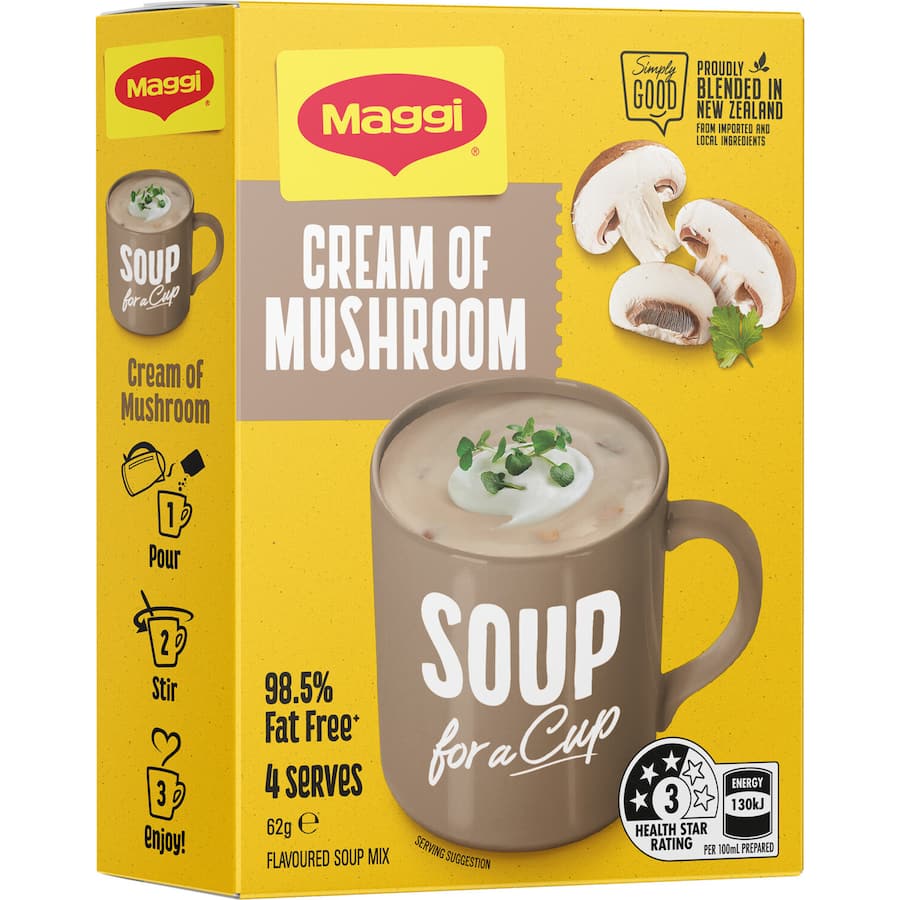 Maggi Soup For A Cup Instant Soup Cream Of Mushroom 4 pack 62g