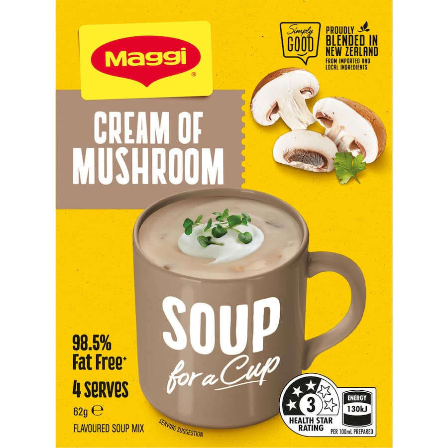 Maggi Soup For A Cup Instant Soup Cream Of Mushroom 4 pack 62g