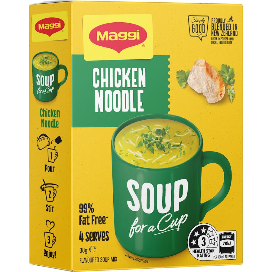 Maggi Soup For A Cup Instant Soup Chicken Noodle 4 pack 38g
