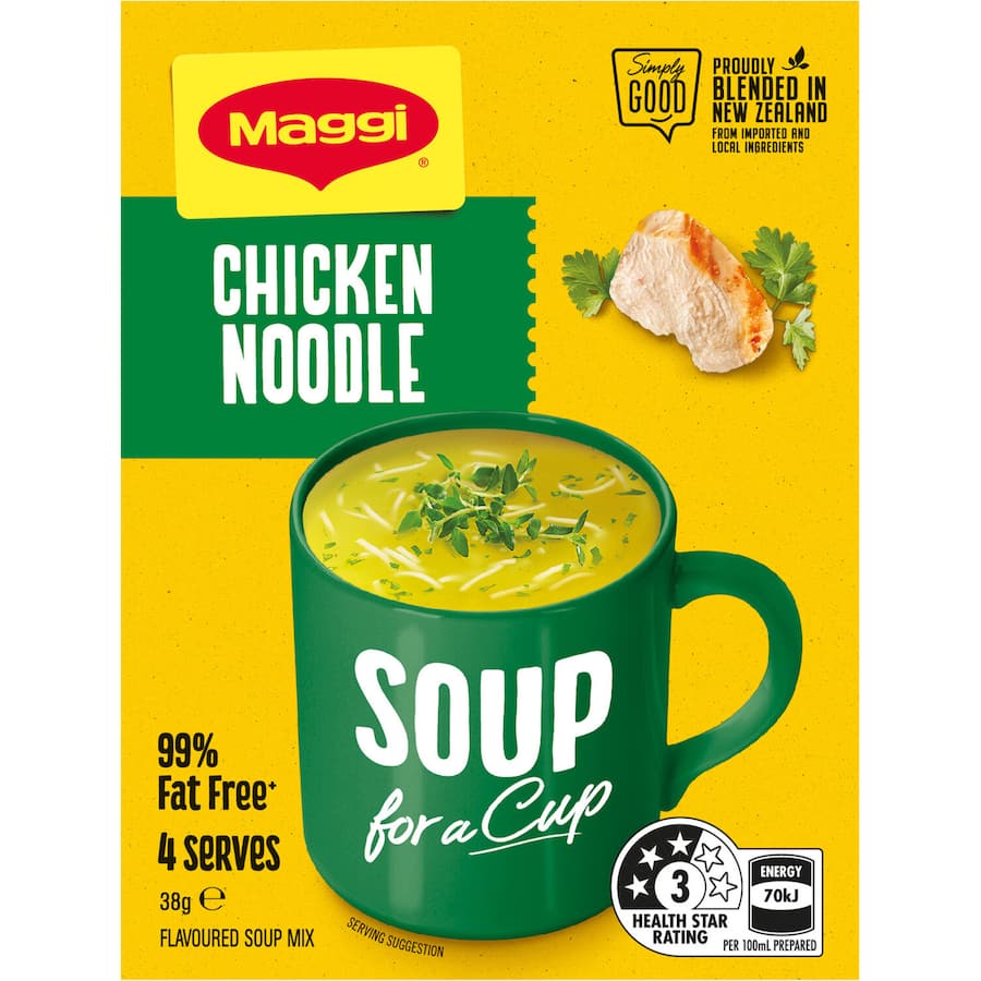 Maggi Soup For A Cup Instant Soup Chicken Noodle 4 pack 38g
