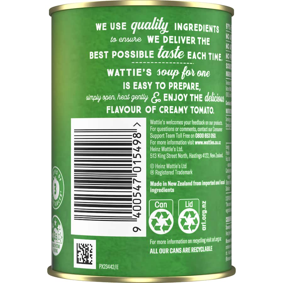 Wattie's Soup For One Soup Creamy Tomato Canned 300g