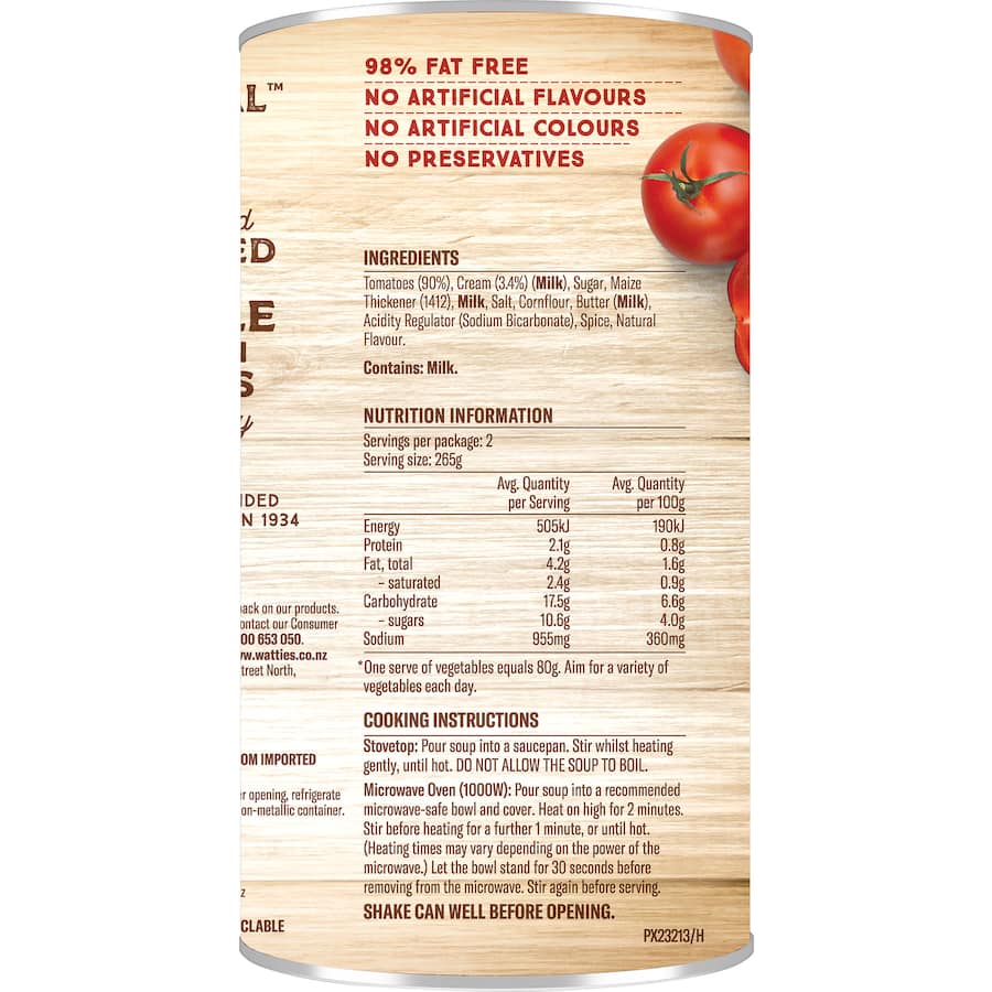Wattie's Very Special Soup Creamy Tomato Canned 535g