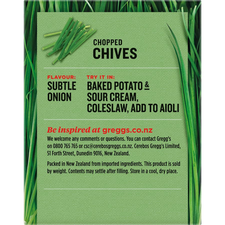 Greggs Chives Chopped Box 5g