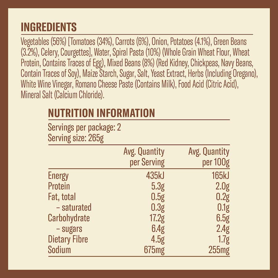 Wattie's Very Special Soup Italian Minestrone Canned 535g