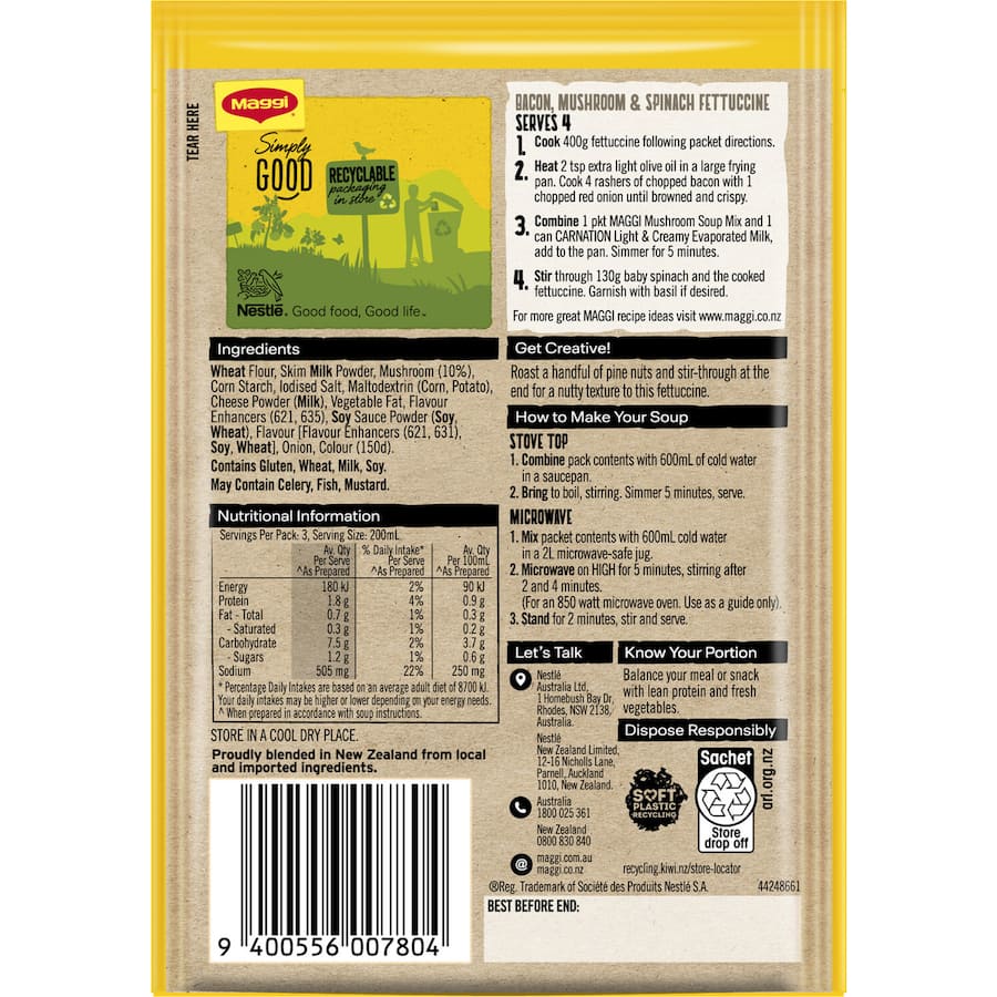 Maggi Soup Creamy Mushroom Sachet 37g