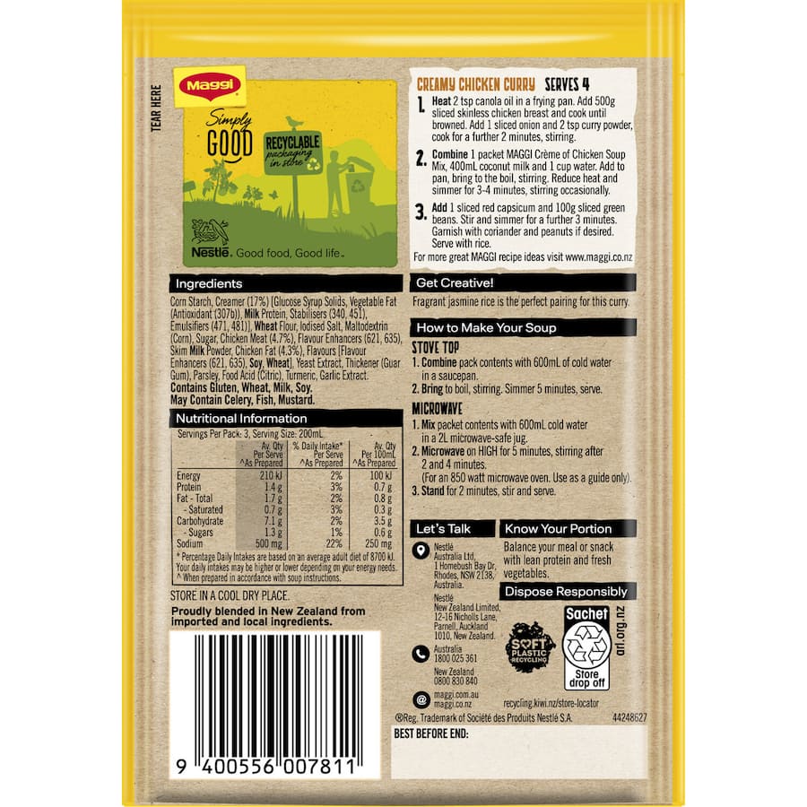 Maggi Soup Cream Of Chicken Sachet 37g