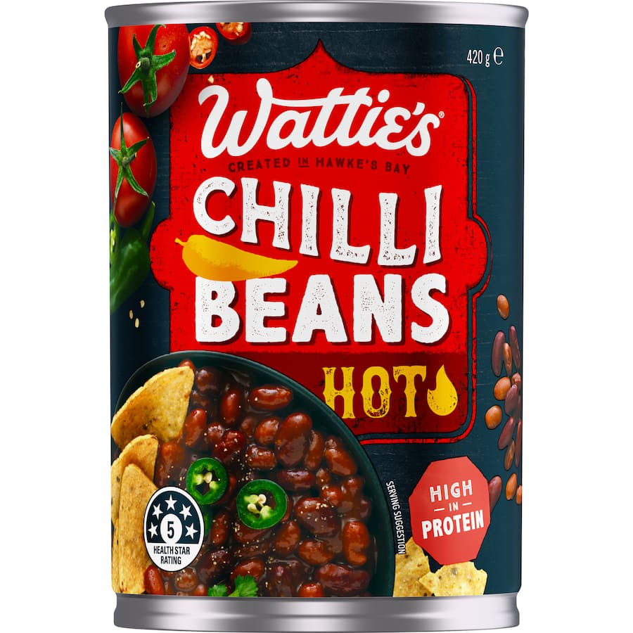 Watties Chilli Beans Hot  420g